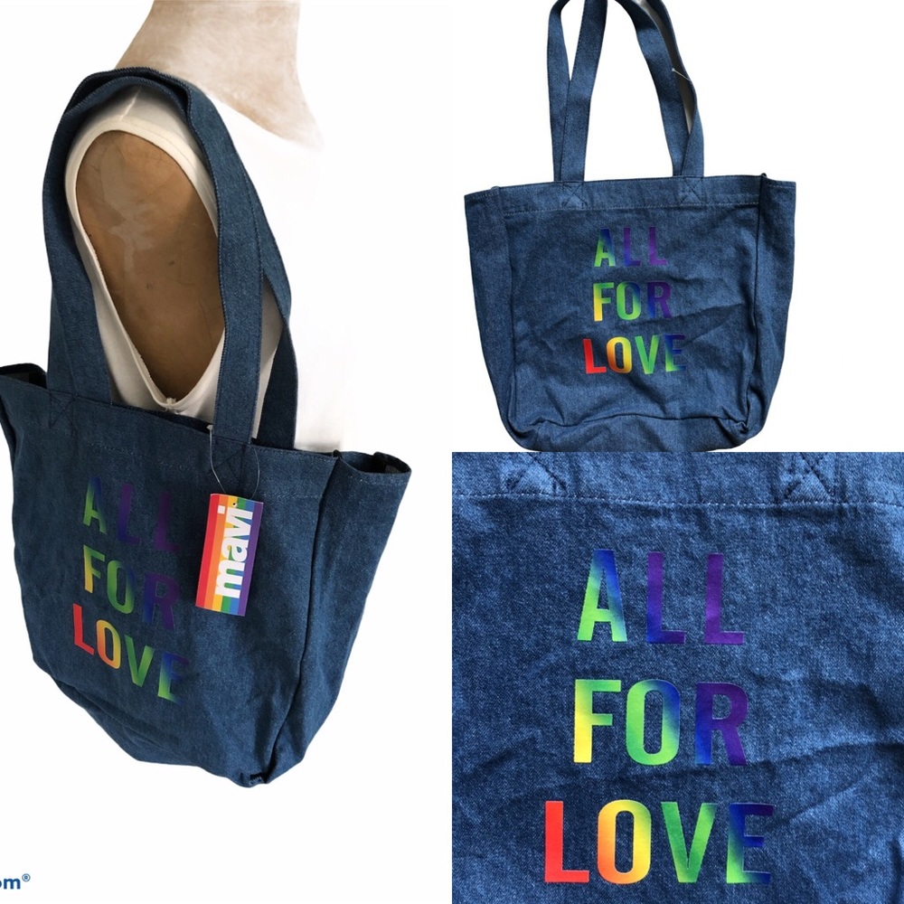 Mavi All For Love Oversized Denim tote bag PRIDE - Picture 2 of 10